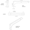 Ekena Millwork Embrey Steel Bracket, Stainless Steel 2"W x 14"D x 5 1/4"H BKTM02X14X05EBSS - alternate 7